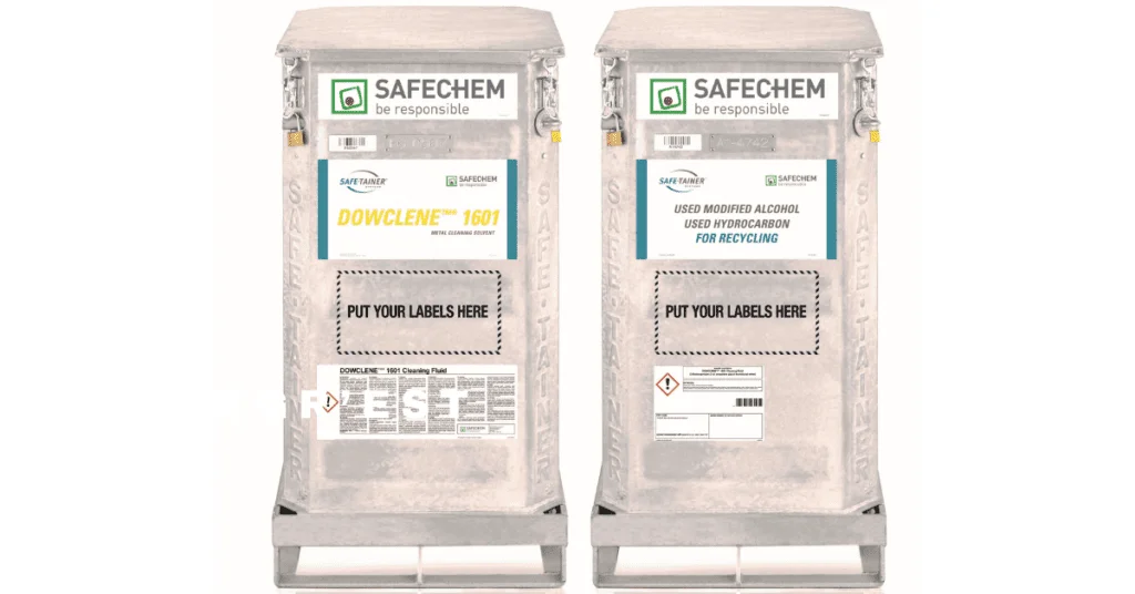 Solvants pour machines de nettoyage sous vide avec Dégr'est et Safechem